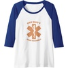 image:imageOff Duty Save Yourself  First Responder Gift Raglan Baseball TeeRoyal BlueWhite