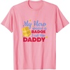 image:imageMy Hero Wears A Badge  First Responder Gift TShirtPink