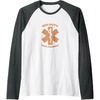image:imageOff Duty Save Yourself  First Responder Gift Raglan Baseball TeeDark Heather GreyWhite