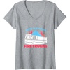 image:imageWomens Fire Trucks  First Responder Gift VNeck TShirtHeather Grey