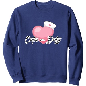 image:imageCutie On Duty  First Responder Gift SweatshirtNavy Blue