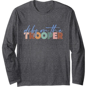 image:imageDibs On The Trooper  First Responder Gift Long Sleeve TShirtDark Heather Grey