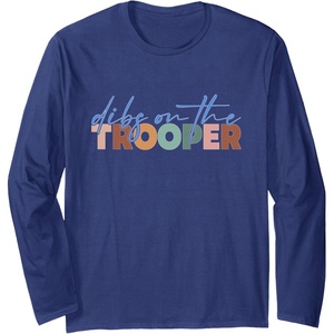 image:imageDibs On The Trooper  First Responder Gift Long Sleeve TShirtNavy Blue