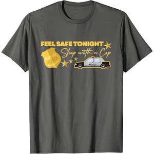image:imageFeel Safe Tonight  First Responder Gift TShirtAsphalt Grey