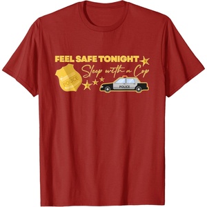 image:imageFeel Safe Tonight  First Responder Gift TShirtCranberry Red