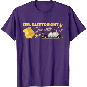 image:imageFeel Safe Tonight  First Responder Gift TShirtPurple