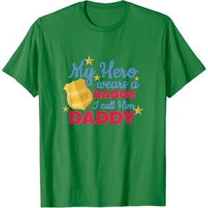image:imageMy Hero Wears A Badge  First Responder Gift TShirtKelly Green