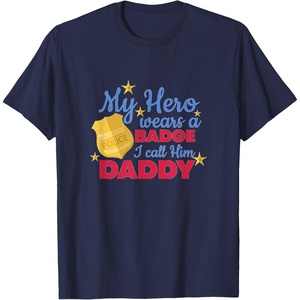 image:imageMy Hero Wears A Badge  First Responder Gift TShirtNavy Blue