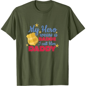 image:imageMy Hero Wears A Badge  First Responder Gift TShirtOlive Green