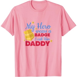 image:imageMy Hero Wears A Badge  First Responder Gift TShirtPink
