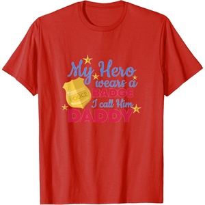 image:imageMy Hero Wears A Badge  First Responder Gift TShirtRed
