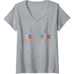 image:imageWomens Dibs On The Trooper  First Responder Gift VNeck TShirtHeather Grey