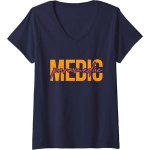 image:imageWomens Medic Paramedic  First Responder Gift VNeck TShirtNavy Blue