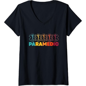 image:imageWomens Paramedic  First Responder Gift VNeck TShirtBlack