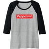 image:imageFunny Pizza  Pepperoni amp Not Supreme for Teens Tweens Raglan Baseball TeeBlackAthletic Heather