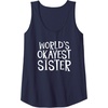 image:imageWorlds Okayest Sister  Sister Gifts Tank TopNavy Blue
